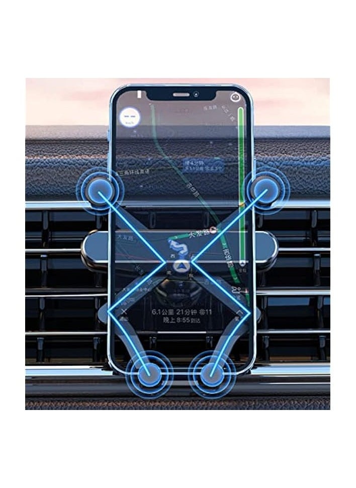 erorex Gravity Car Phone Mount Holder Universal Air Vent Phone Holder for Car Dashboard Windshield Vent Compatible with All 4.7-7inch Phones (Black)  - Image 5