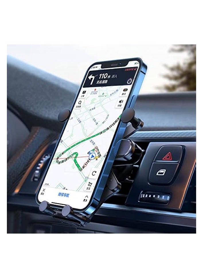 erorex Gravity Car Phone Mount Holder Universal Air Vent Phone Holder for Car Dashboard Windshield Vent Compatible with All 4.7-7inch Phones (Black)  - Image 2