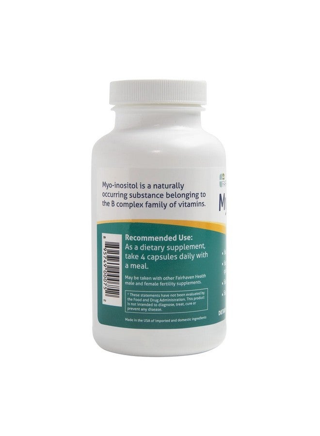 Fairhaven Health Myo-Inositol Supplement 2000mg | Male and Female Fertility Supplement and Hormone Balance | Vitamin B8 | Inositol Powder Capsules | Gluten, Dairy and Soy Free | 120 Inositol Capsules - Image 2