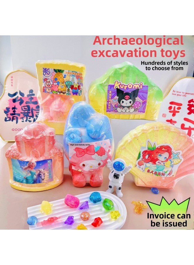 Archaeological Excavation Toys Gem Blind Box Treasure Digging Kidsren Boys And Girls Handmade Creative Educational Diy Treasure Figure-Color:The King Digging At Special Price (no Tools)  - Image 2