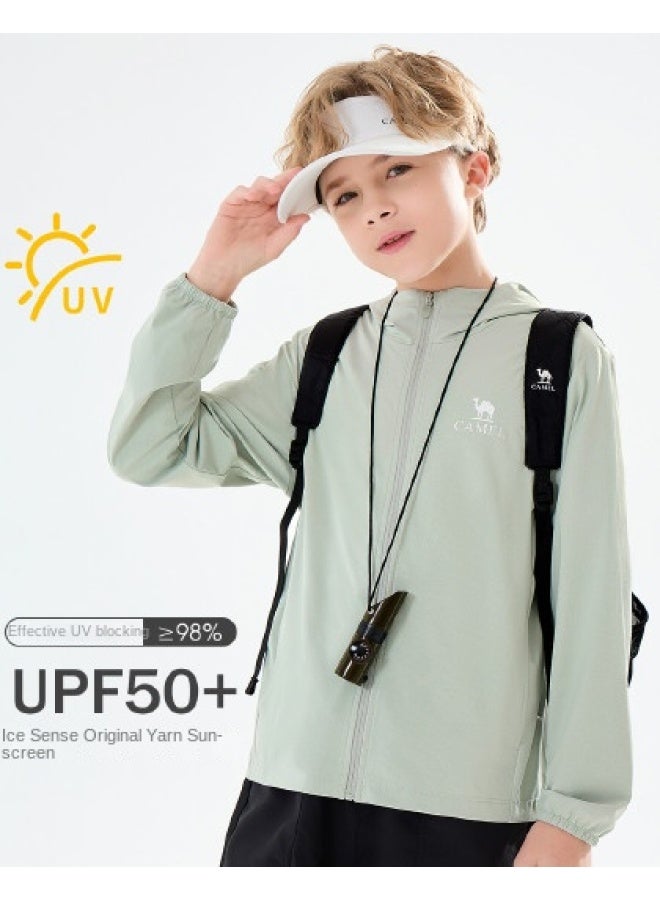 camel Kids Sun Protection Jacket 2025 Summer Lightweight Boys & Girls Outerwear Cool-touch Quick-dry Hooded Mosquito-repellent Coat - Image 1