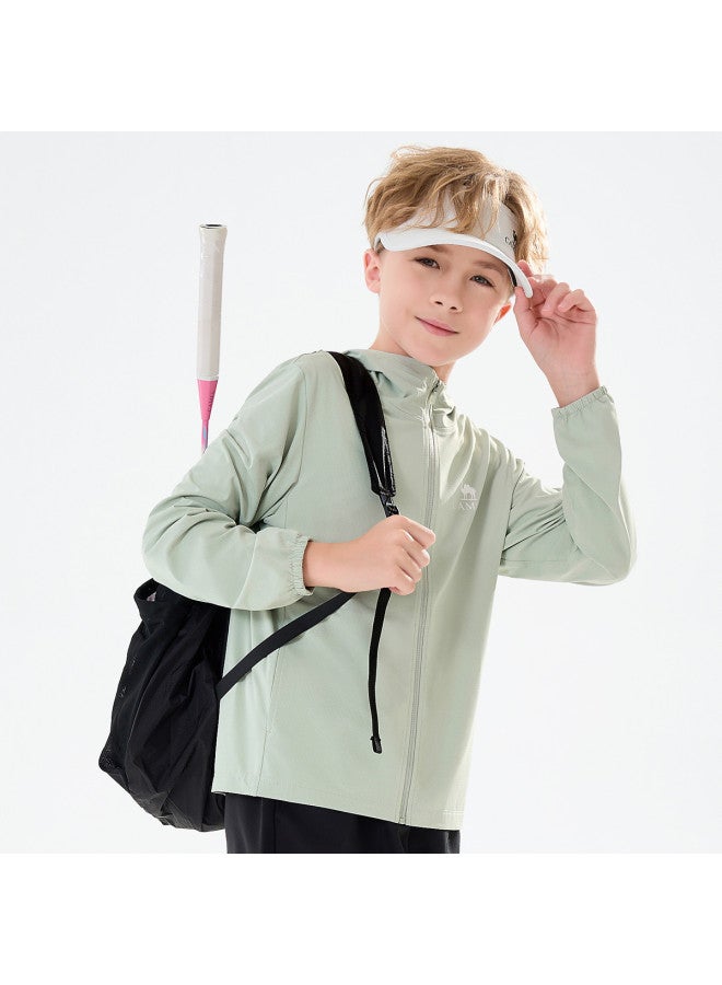 camel Kids Sun Protection Jacket 2025 Summer Lightweight Boys & Girls Outerwear Cool-touch Quick-dry Hooded Mosquito-repellent Coat - Image 4