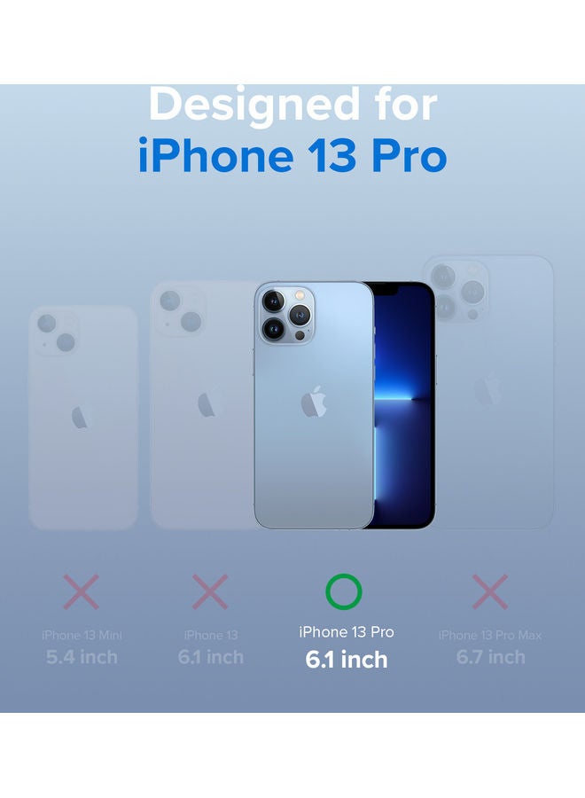 NIBEMINENT Shock Proof Transparent Tough Impact Alleviation Technology Raised Bezel Fusion Cover for iPhone 13 Pro Smoke Black - Image 3