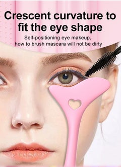 Pretocter 2pcs Reusable Silicone Eyeliner Stencils Tool,Eyebrow Positioning Aid Set,Multifunctional Makeup Tool Eyeshadow Lipstick Mascara Eyeliner Guide Wing Eyeliner Tool for Beginners(pink)  - Image 2