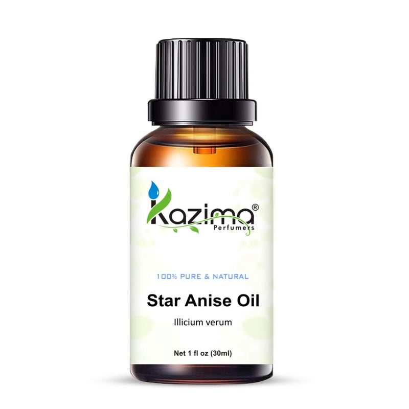 KAZIMA Star Anise Essential Oil - 100% Pure Natural & Undiluted For Skin care & Hair care (30ML) - Image 3