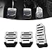 Hugwits 3 PCS Car NonSlip Pedal Pads Manual Transmission Aluminum Car Brake Pad Cover Antirubbing Gas Fuel Petrol Clutch Foot Pedals Universal for Most Cars Trucks SUVs Silver - Image 2