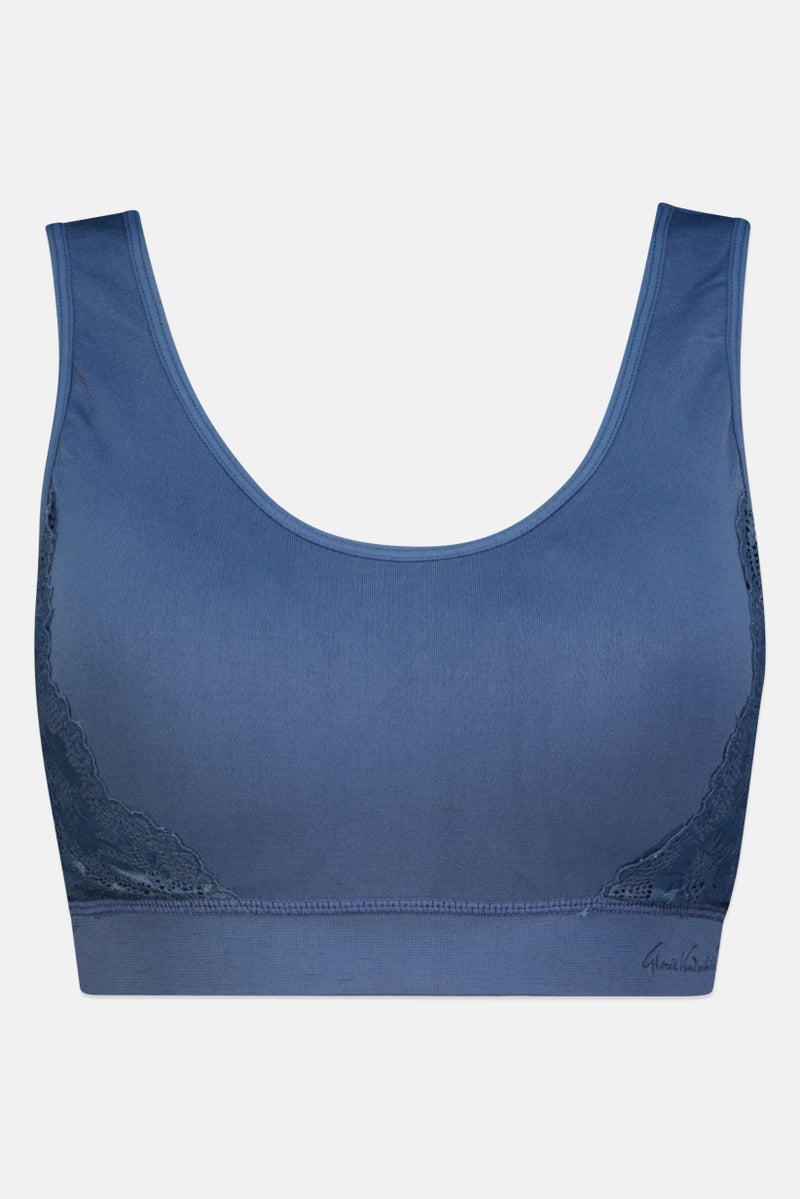 Gloria Vanderbilt Women 2 Piece Plus Size Padded Non-Wired Textured Bra, Multicolor - Image 2