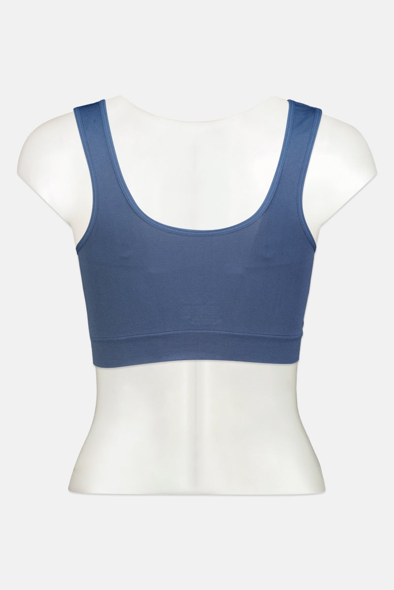 Gloria Vanderbilt Women 2 Piece Plus Size Padded Non-Wired Textured Bra, Multicolor - Image 3