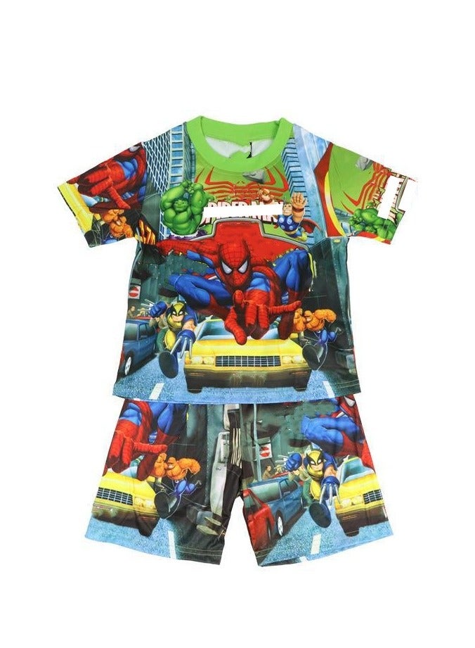KUYING New Anime Pattern Design Two-piece Set Of Children's Pajamas