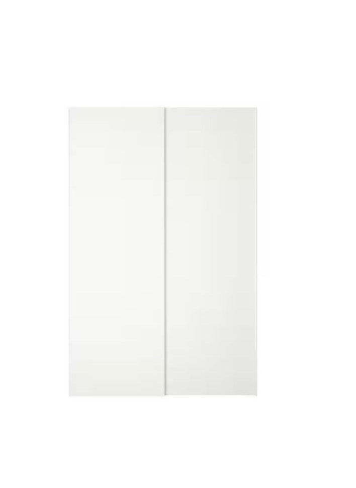 Generic - Pair of sliding doors, white, 150x236 cm - Image 1