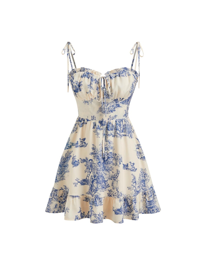 CIDER Women's Floral Corset Dress Casual Going Out Sundress - Image 1