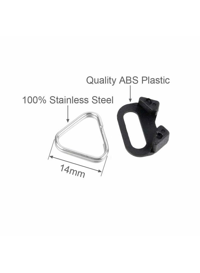 Foto&Tech 4 pieces Stainless Steel Lug Ring Camera Strap Triangle Split Ring Adapter and ABS Cap, Compatible with Fujifilm Lecia Nikon Canon Sony Olympus Pentax Panasonic SLR RF Mirrorless Camera - Image 3