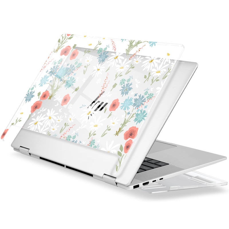 Batianda Premium Crystal Clear Case for HP Envy x360 16-inch 2-in-1 Laptop 2024 Release, Creative Patterns Ultra-Slim Lightweight Scratch-Resistant Hard Shell with Professional Protection, Cute Flowers - Image 1