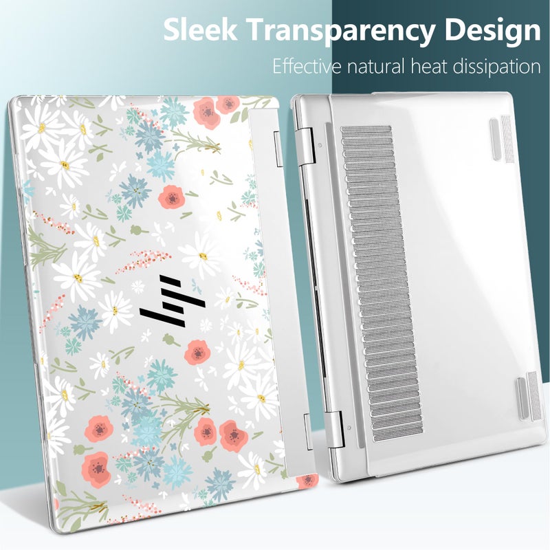 Batianda Premium Crystal Clear Case for HP Envy x360 16-inch 2-in-1 Laptop 2024 Release, Creative Patterns Ultra-Slim Lightweight Scratch-Resistant Hard Shell with Professional Protection, Cute Flowers - Image 4