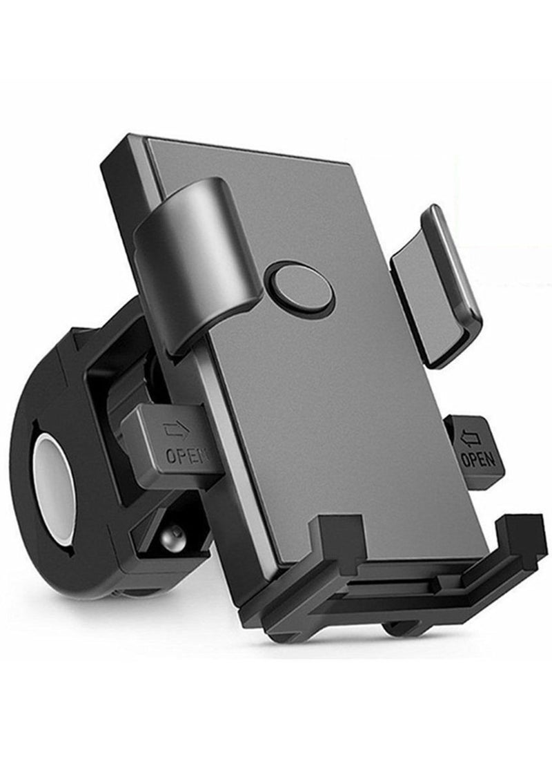 Generic Phone Holder Mount for Bike Handlebar Motocycle Bicycle Scooter Cell Phone Clamp Universal Holder (Black)  - Image 1