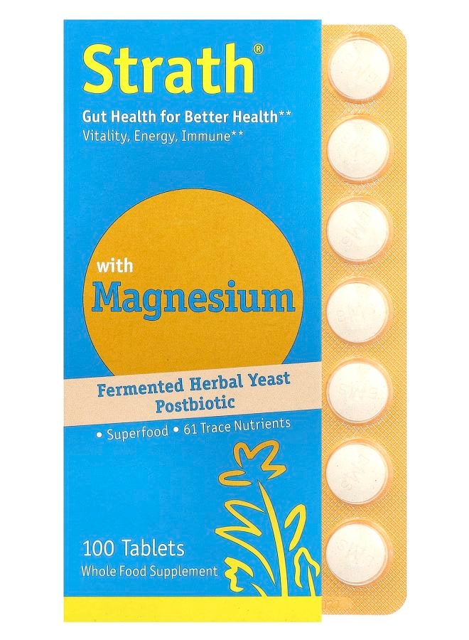 Bio-Strath Fermented Herbal Yeast Postbiotic With Magnesium  100 Tablets - Image 1