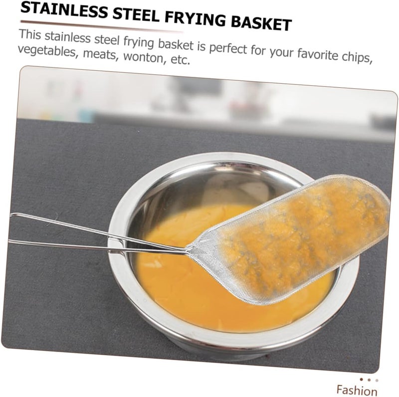 2Pcs Frying Basket Non Stick Mesh Frying Strainer with Handle for for French Fries Fried Chicken and Snacks - Image 5