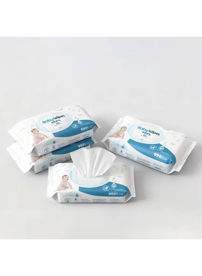 Baby Wipes 99.9% EDI Purified Water Alcohol-Free, 180 Count (3 Packs)，Extra Large 6.6*7 inch，Gentle for Newborn & Sensitive Skin(Includes resealable lid) - Image 2