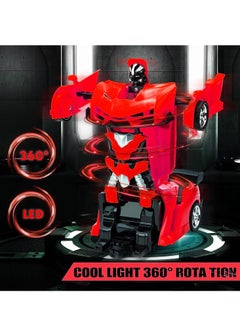 UniTrain Red car with USB Remote Control Transformation 1:18 4 directions Lights Remote controller excludes batteries, toy includes batteries Non-transparent wheels Plastic  - Image 2