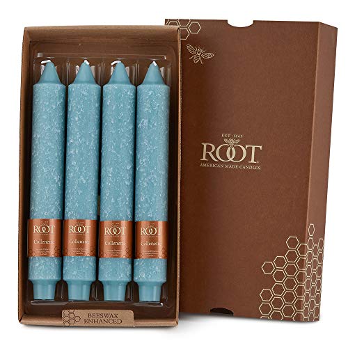 Root Candles Unscented Dinner Candles Premium Beeswax Blend Boxed Candle Set, 9-Inch, Sky, 4-Count - Image 1