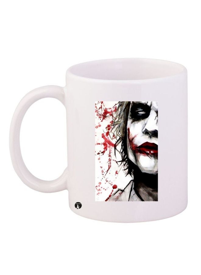 RYN Joker Printed Coffee Mug White/Black/Red 11ounce