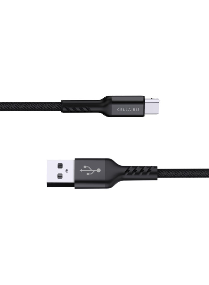 Cellairis Premium Nylon Cable Micro USB 1M - Black - Image 4