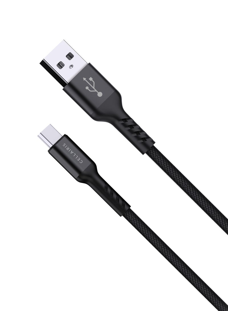 Cellairis Premium Nylon Cable Micro USB 1M - Black - Image 5