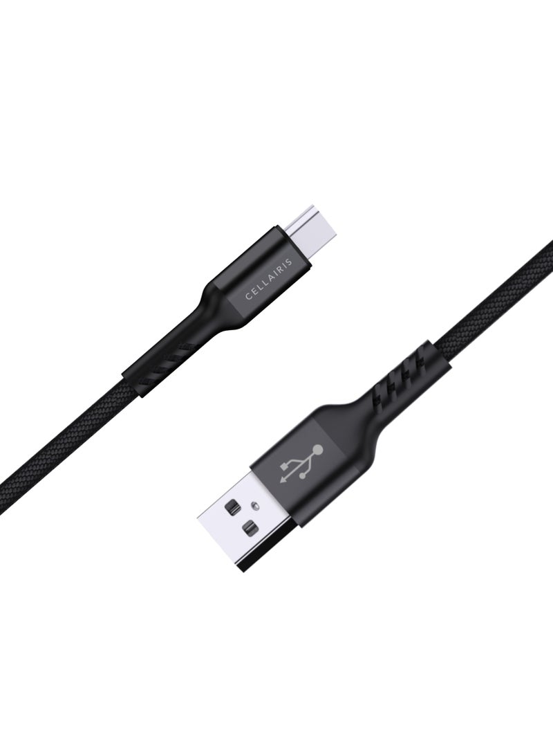 Cellairis Premium Nylon Cable Micro USB 1M - Black - Image 3