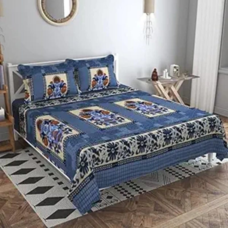TrendRoad Luxurious Warm Polar Fleece Printed Very Soft King Size Bedsheet with 2 Pillow Cover for Double Bed,King Size Bed,AC Rooms,Winter,Size - 90x100 Inch, (Grey) - Image 1