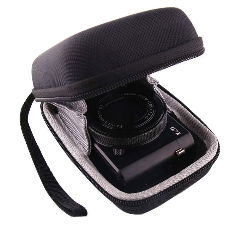 WERJIA Hard Carrying Case for Canon PowerShot G7X Mark III/G7X Mark II/G7 X Digital Camera,Fits USB Cable and Extra Batteries (Black) - Image 1