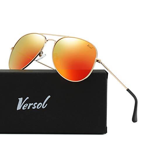Versol Aviator Sunglasses for Men Women, Polarized Mirrored UV400 Lenses, Lightweight & Classic for Driving & Outdoors - Image 2