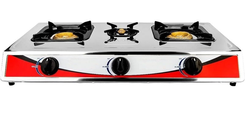 Stove (Flat Cooker 2.5 Eyes Self Ignition Stainless Steel) - Image 1