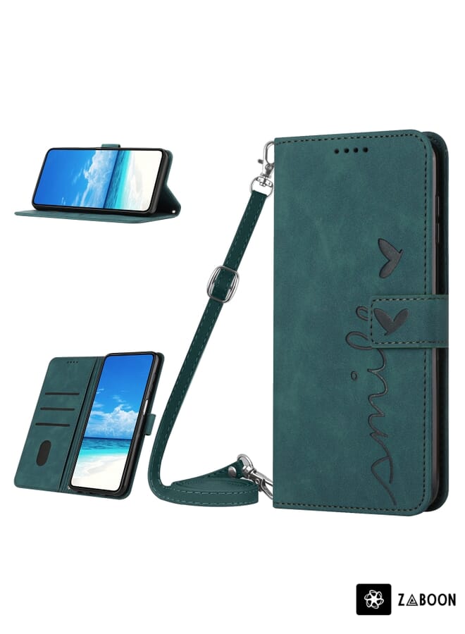 Zaboon Protective Case For iPhone 11 Crossbody Painted Marble Pattern Leather - Image 1