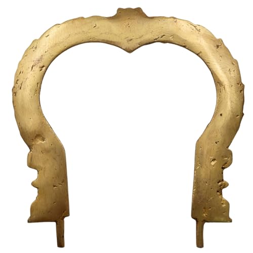 Bhunes Brass Prabhavali Frame Wall Hanging – Arch for Deity Backdrop, Prabhawali Prabhaval for Home Temple Decor | Traditional Pooja Brass Aura Frame, Gold, 7.5 Inch, 1 Piece - Image 5