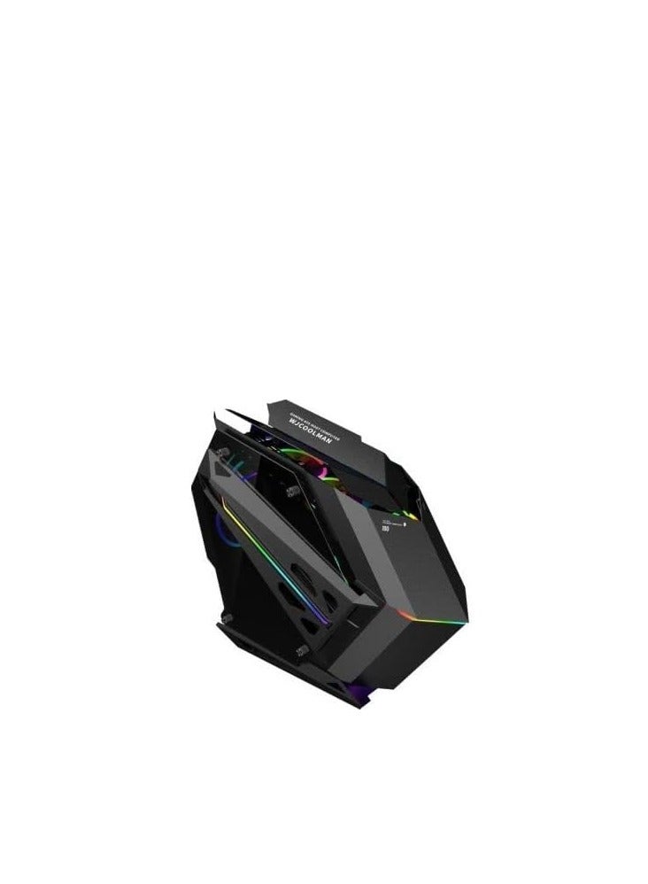 WJCOOLMAN Soul Battleship Signature DN 7 Fans ARGB Gaming Case - Black - Image 1