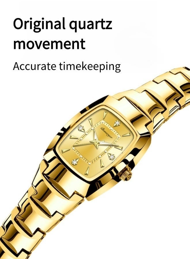 كيلا ساعة كوارتز نسائية مقاومة للماء (ساعات ذهبية، ساعات كوارتز نسائية من الفولاذ المقاوم للصدأ، ساعات أزياء عمل) - Image 2