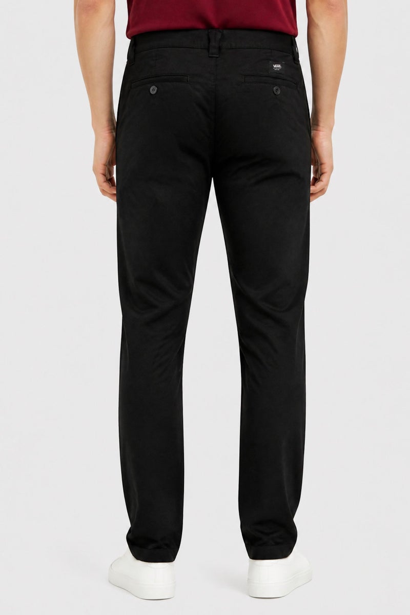 VANS Men Slim Fit Plain Chino Pants, Black - Image 4