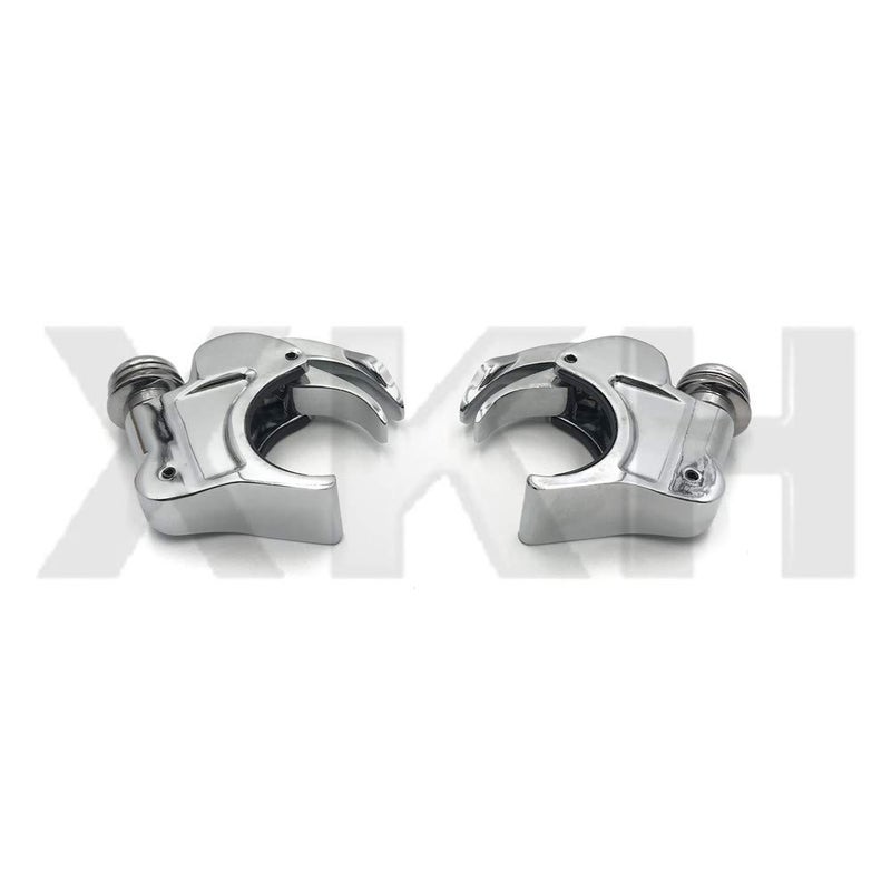 Generic XKH MOTOR 2X Chrome 39mm Forks Quick Release Windshield Clamps Compatible with Harley Dyna Sportster [B07NVWV8D6]  - Image 2