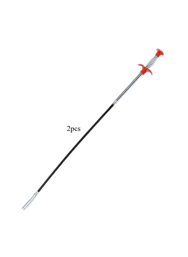 قطعتان من أداة تنظيف مجاري المرحاض اليدوية القوية، أداة إزالة انسداد مصرف حوض الاستحمام والحمام - Image 1