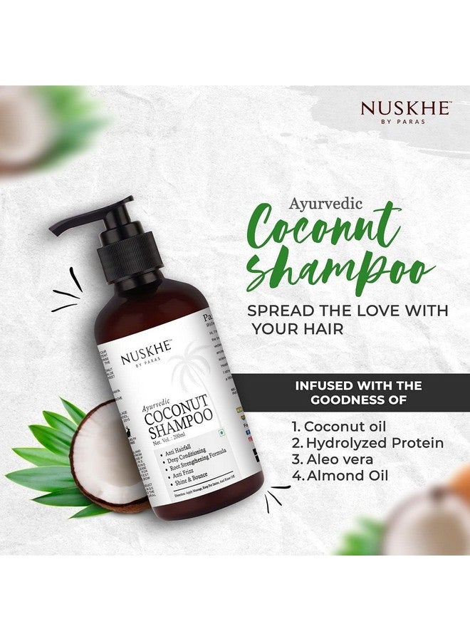 Nuskhe By Paras Nuskhe By Paras Deep Root Conditioning Combo - Coconut Shampoo & Coconut Conditioner With Coconut Oil, Avocada Oil, Hydrolyzed Protein and Keratin 200 ml Each (Coconut Shampoo + Coconut Conditioner) - Image 4