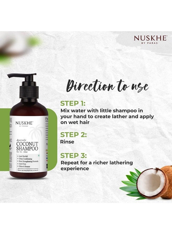 Nuskhe By Paras Nuskhe By Paras Deep Root Conditioning Combo - Coconut Shampoo & Coconut Conditioner With Coconut Oil, Avocada Oil, Hydrolyzed Protein and Keratin 200 ml Each (Coconut Shampoo + Coconut Conditioner) - Image 5