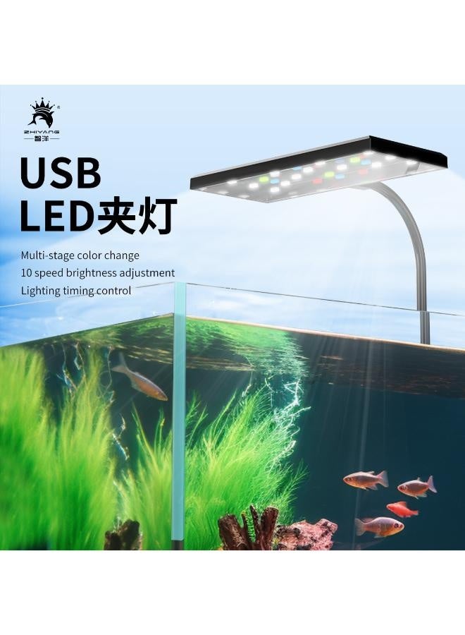 ZHIYANG USB LED Clip Light 14W Multi-Stage Color Change and Timing Control - Image 4