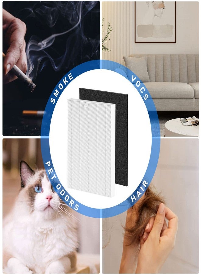 Fizerneer D360 True HEPA Replacement Filter D3 Compatible with Winix D360 Air Cleaner Purifier, Compare to Part Number 1712-0101-02, 2 x True HEPA Filters & 8 x Activated Carbon Filters - Image 5