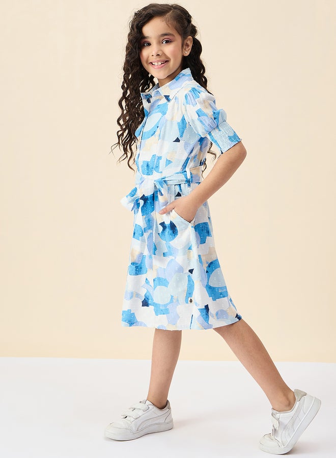 ستايلو بج فستان قميص بطبعة كاملة من ستايلو باغ مع حزام ربط - Image 3