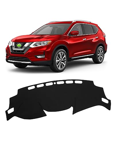 FIILINES Dash Cover for Nissan Rogue 20142020 Dashboard Mat Cover Rogue Accessories Sunshade Nonslip Mesh Protector No Glare Black