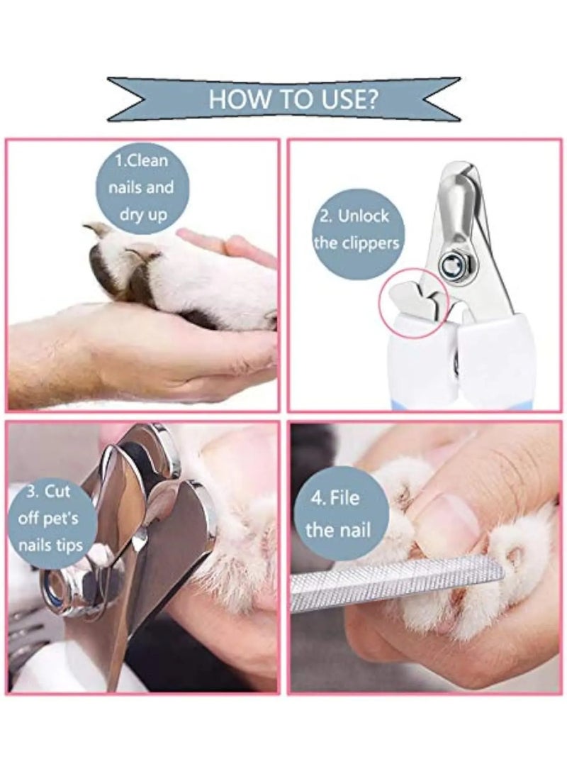 مقص أظافر للقطط والكلاب مع مبرد – قصّافة آمنة ودقيقة للحيوانات الأليفة – تصميم مريح بمقبض مانع للانزلاق - Image 2