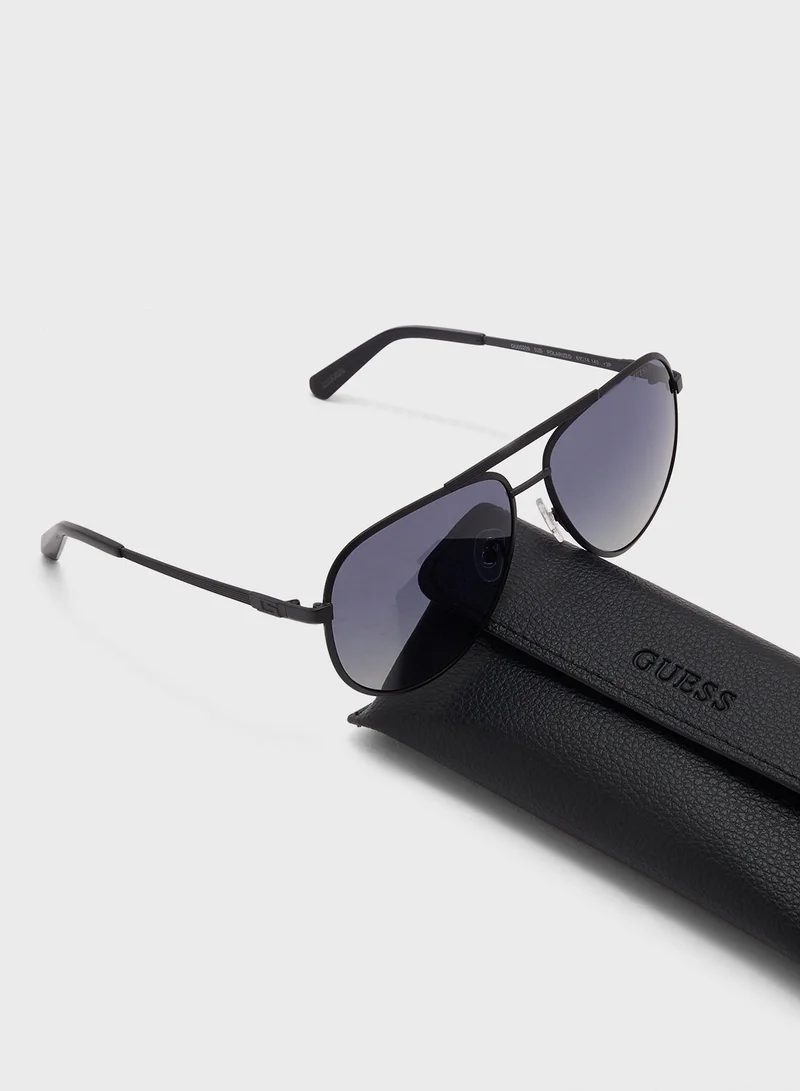 GUESS Metal Frame Aviator Sunglasses