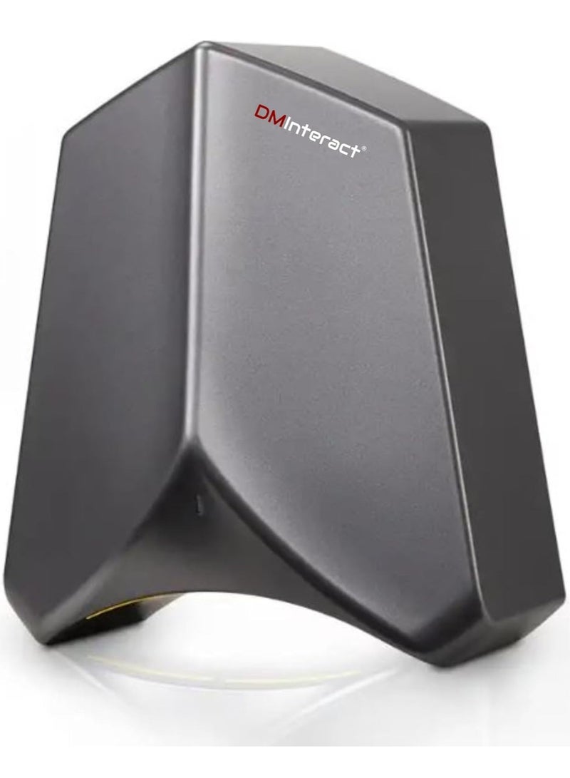 DMInteract DM-AB300 1100W, 220V at 50Hz Electric Powered, Automatic 90m/s High Speed Hand Dryer With HEPA, 45℃ Hot And Cold Wind Temperature For Office, Hotel, Household (Grey Color) - Image 1