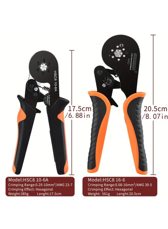 SANJIAN Gang HSC8 6 4A 1200PCS Kit Cold Press Terminal Crimping Tool Carbon Steel Handle Electrical Pliers - Image 2