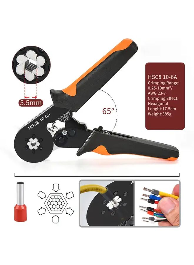 SANJIAN Gang HSC8 6 4A 1200PCS Kit Cold Press Terminal Crimping Tool Carbon Steel Handle Electrical Pliers - Image 3